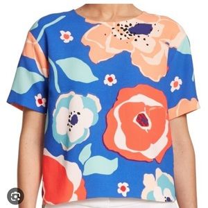 Kate Spade Floral and Striped Top Size 6